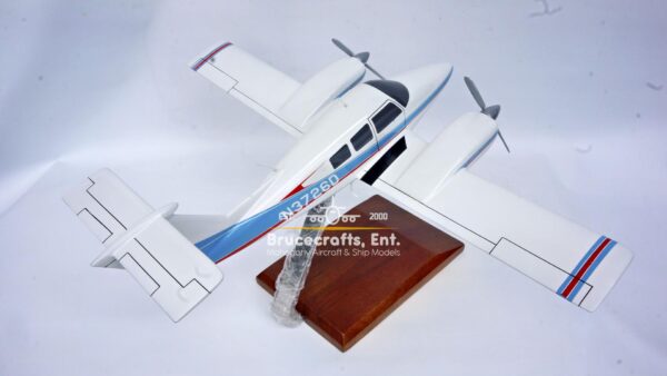 Model of Beechcraft Model 76 Duchess with detailed craftsmanship.